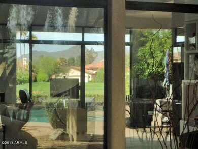 Walk up to front door, look through two