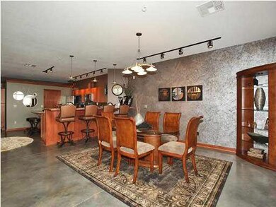 Large dining area next to kitchen