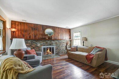 Beautiful stone fireplace
