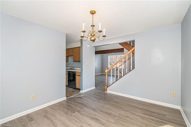Dining room is bright and spacious.