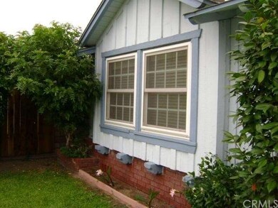Exterior view of the front bedroom's window.