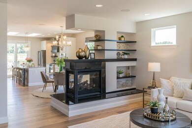 Main Living Area with See Through Fireplace