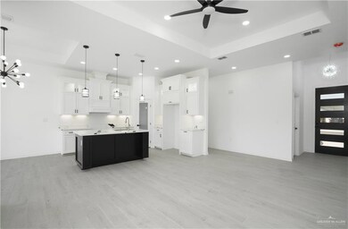 View of kitchen from living room