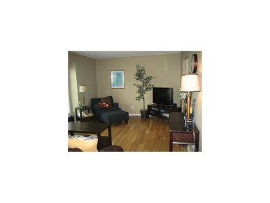 Living room with hardwoods!