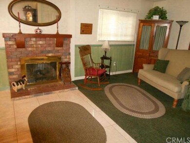 Fireplace in the eating area with additional secon
