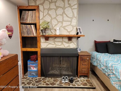 Lower level fireplace