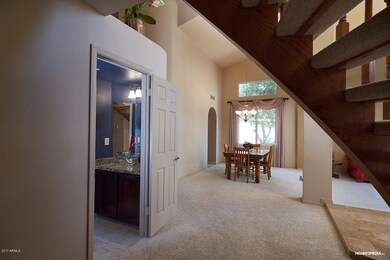 powder room off entry foyer