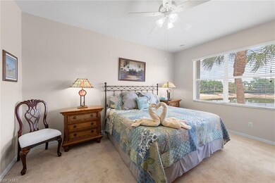 Bedroom featuring baseboards, a ceiling fan, and l
