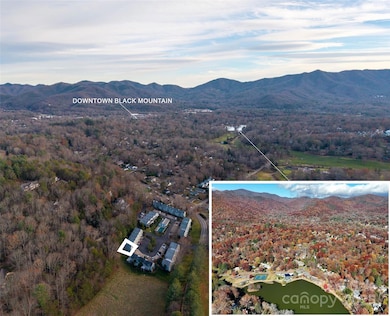 Location of Home from Lake Tomahawk and historic downtown Black Mountain. 