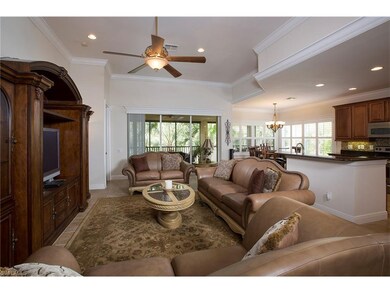 Great room with crown molding