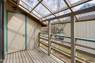 Covered deck with storage closet