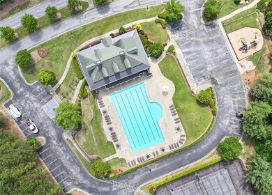 Bird's eye view of a pool