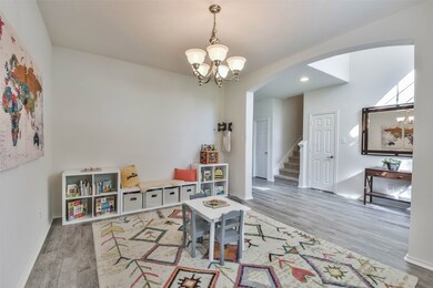 Formal dining room being used as playroom