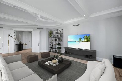 Virtually staged living and entry