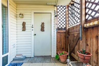 fenced in back patio