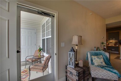 Enter the patio with storage from Living room