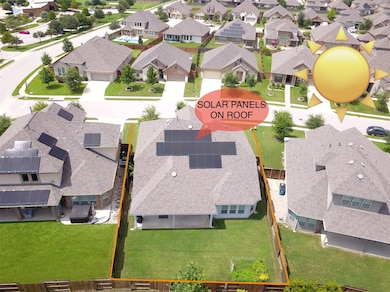 Aerial perspective of suburban area with property