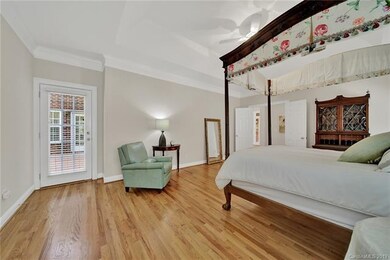 Double door entrance to master suite and access to