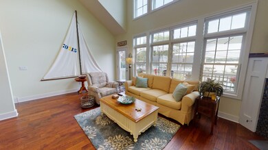 Living area with deck access