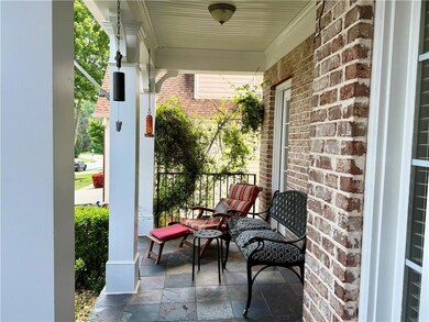 View of covered porch