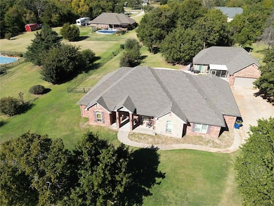 Birds eye view of property