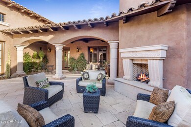 Hand Carved Cantera Fireplace
