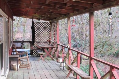 Covered Porch overlooking creek