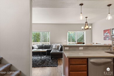 Kitchen to dining & living