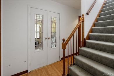 Painted Glass French Doors