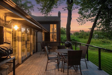Spacious deck with great views of the private backyard