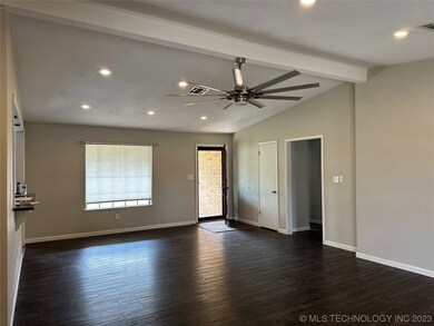 Great Room to front door  Dining Area also