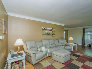 Living room opens to dining room