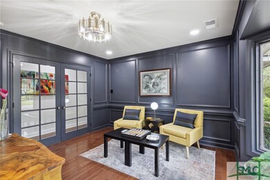 French doors for light and privacy