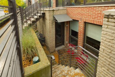 typical front entry sunken patio