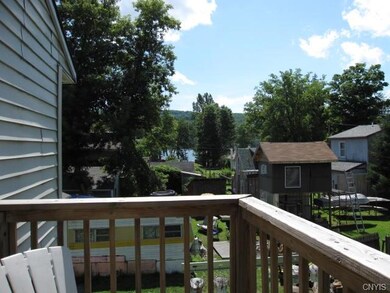 The view from the upstairs balcony.  You can see t