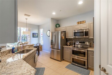 Quartz countertop and stainless steel appliances (