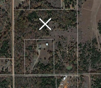 Aerial map of property and surrounding area with property boundaries highlighted