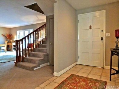 View into the living, dining rooms