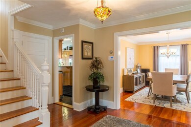 view from foyer into formal dining room