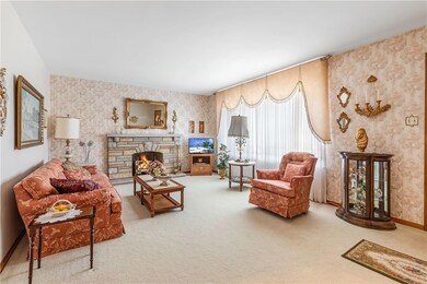 20x13 Living room with stone wood burning fireplac