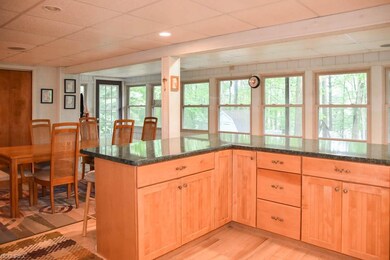 The kitchen is open to the dining room.