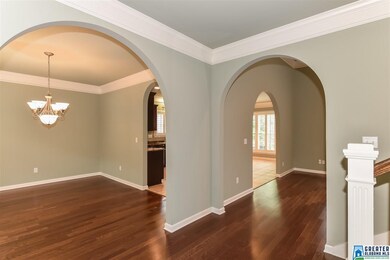 Views from the foyer toward the dining room and fa