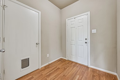 Entry way with access to garage