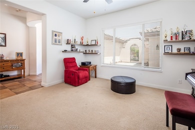 View of Living Room Showing Courtyard and Entry Ha