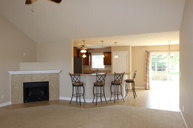 The open floor plan allows an abundance of natural