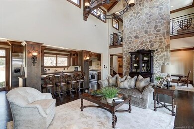 Open floor plan with cathedral ceiling and spaciou