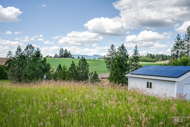 View of yard with an outbuilding and a mountain view
