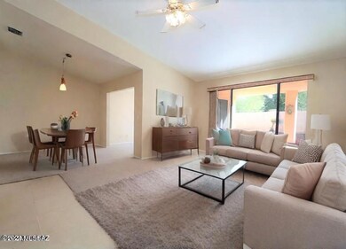 virtually Staged Front room/dining area