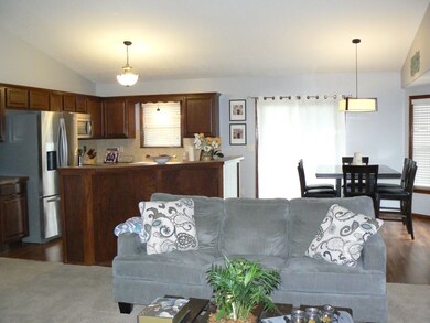 The open floor plan provides 