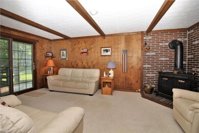 Family Room with Free-Standing Wood Burning Firepl